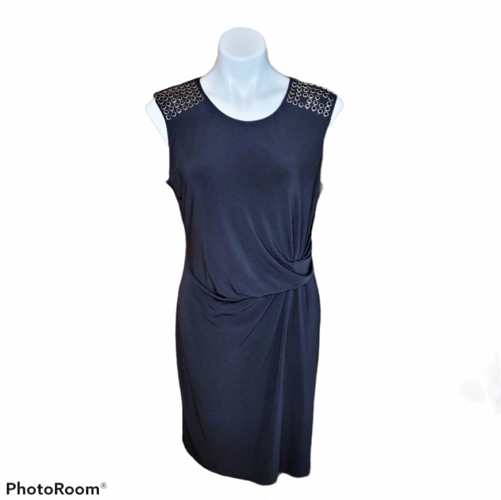 Karl Lagerfeld Black Dress with Silver Accents